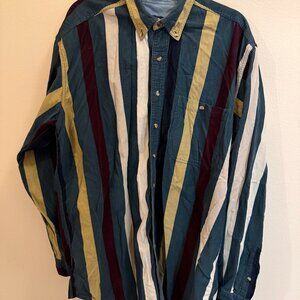 Vintage Corduroy Striped Shirt Extra Long